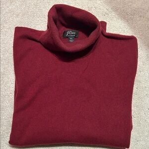 J. Crew Women's Red Turtleneck Sweater